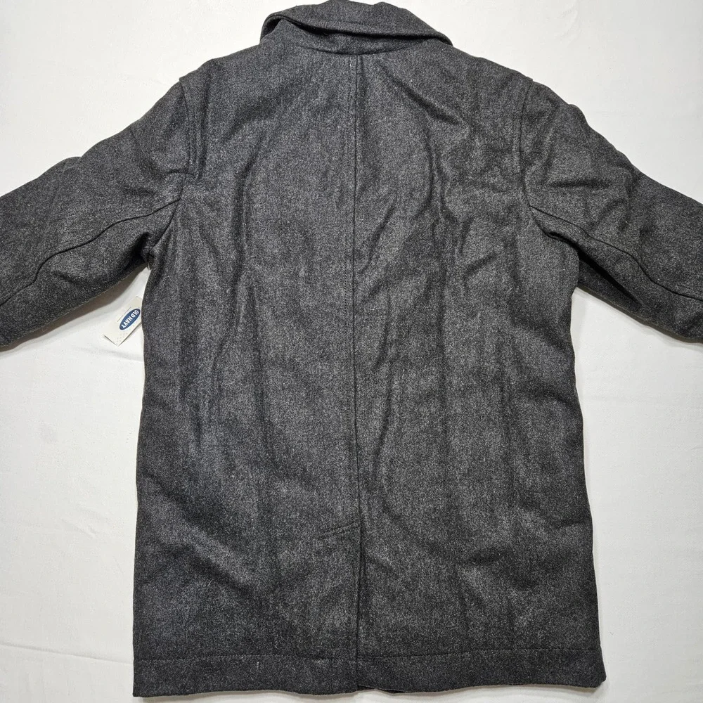 Old Navy Kids Double-Breasted Wool-Blend‎ Peacoat - Charcoal